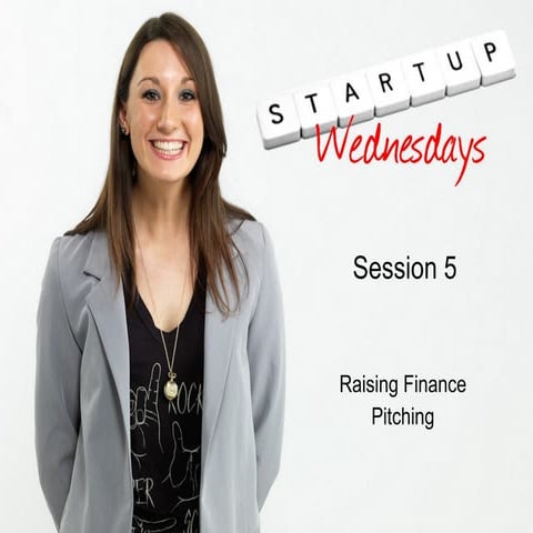 Startup Wednesday 5: Raising Finance & Pitching