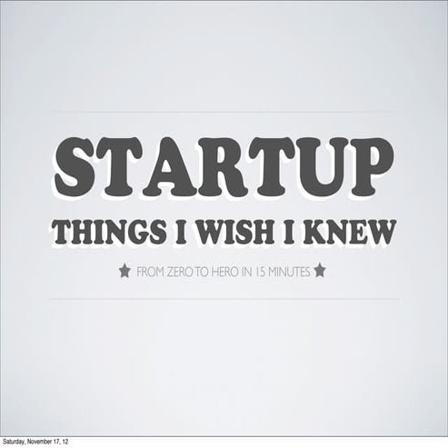 Startup weekend | PPT