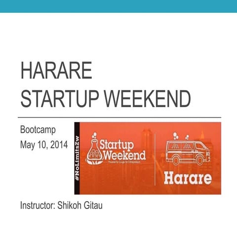 Startup Weekend Harare Bootcamp