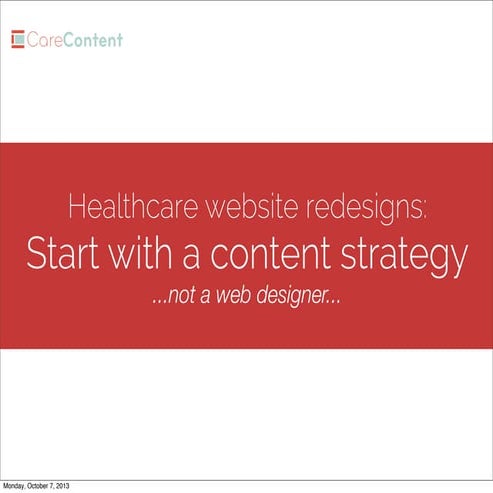 Redesigning your healthcare website? Start with a content strategy