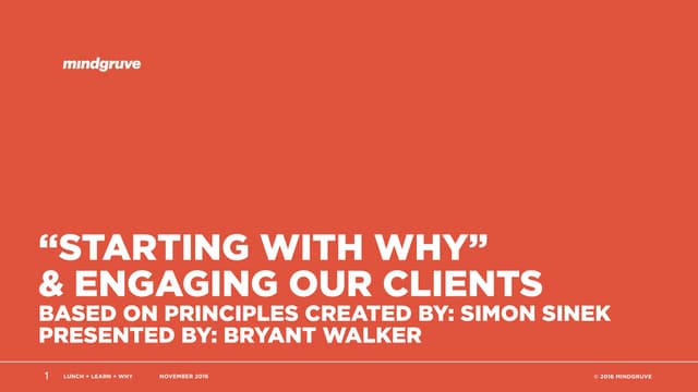 "Starting with Why" - Principles of...