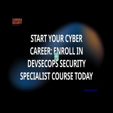 Start Your Cyber Career Enroll in DevSecOps Security Specialist Course ...