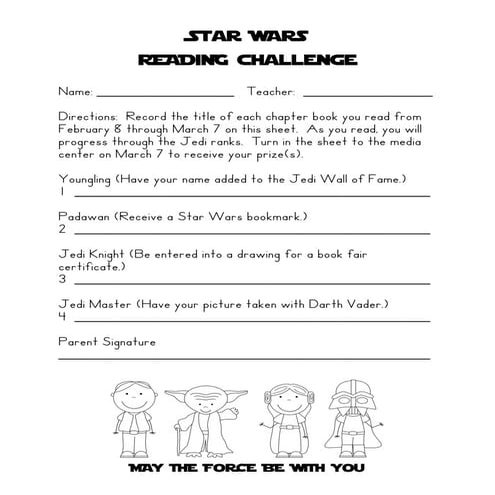 Star Wars Reading Promotion Grades 3-6