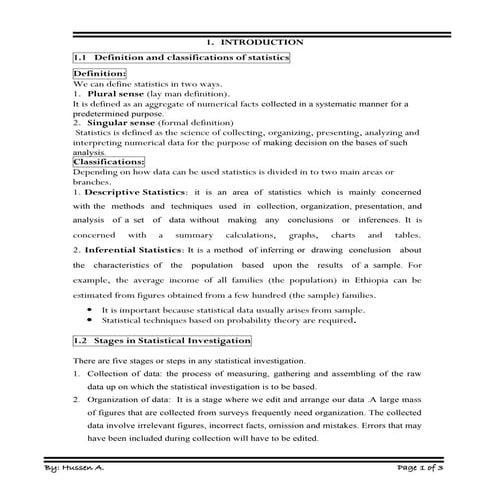 Stastics documents for social students .doc