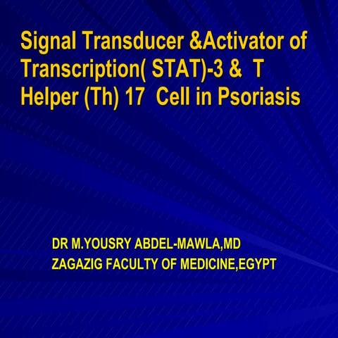 Stat3   protein & thelper 17  cell in psoriasis
