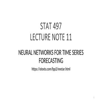Neural network for time series forecasting.ppt