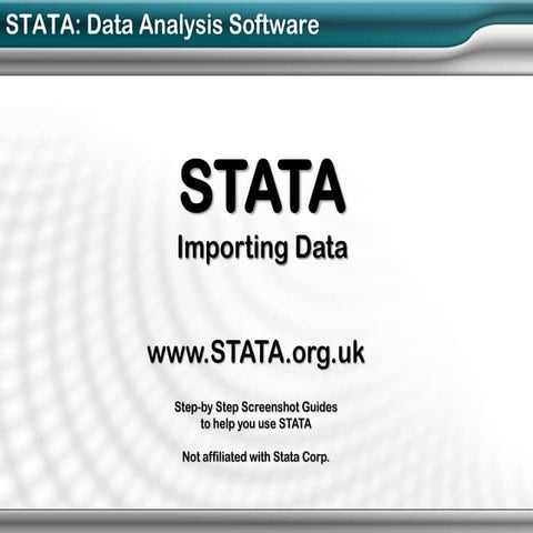 STATA - Importing Data