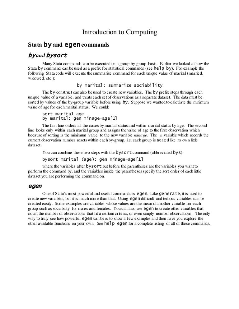 Stata Compute