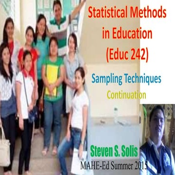 Bsm presentation cluster sampling | PPTX