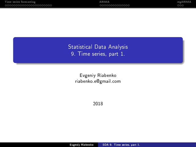 Time series forecasting with ARIMA