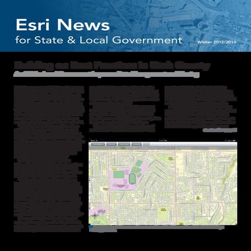 Esri News for State and Local Government Winter 2012/2013 issue
