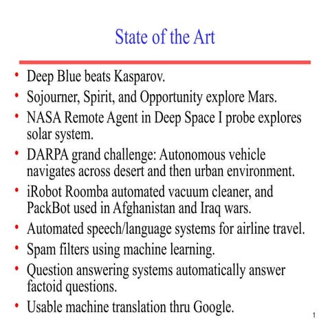 state-of-art Artificial intelligence intro