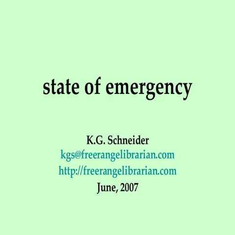 State of Emergency
