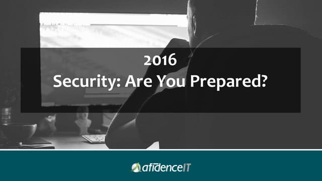 The State Of Information and Cyber Security in 2016