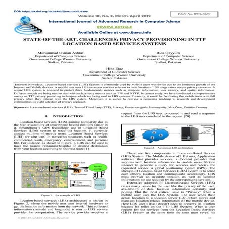 STATE-OF-THE-ART, CHALLENGES: PRIVACY PROVISIONING IN TTP LOCATION BASED SERV...