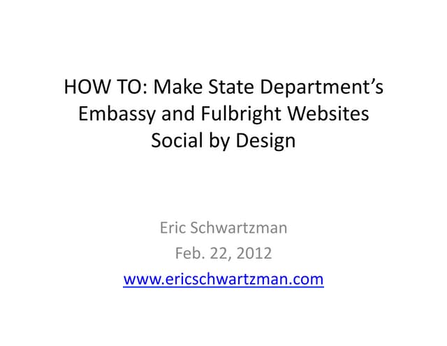 Socializing State Dept. Websites