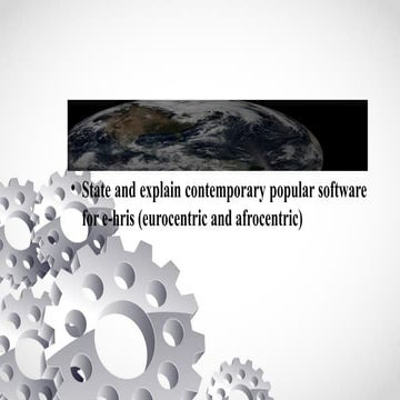 State and explain contemporary popular software for e-HRIS (Eurocentric ...