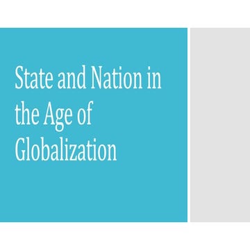 State and Nation and Forms of Govt