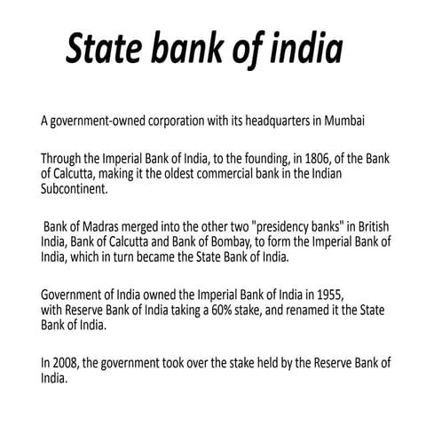 State bank of india