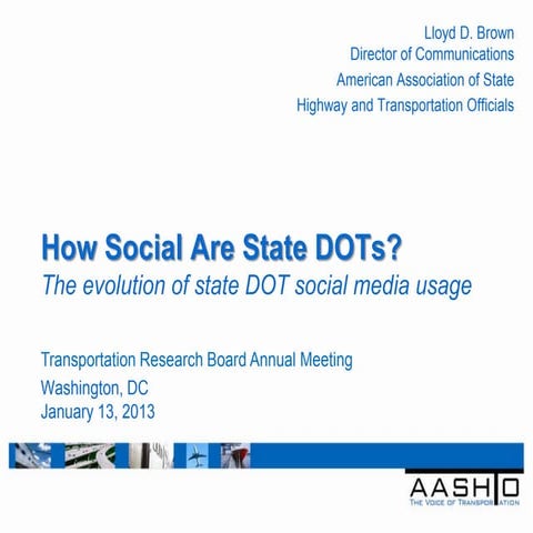 How Social Are State DOTs? The evolution of state DOT social media usage