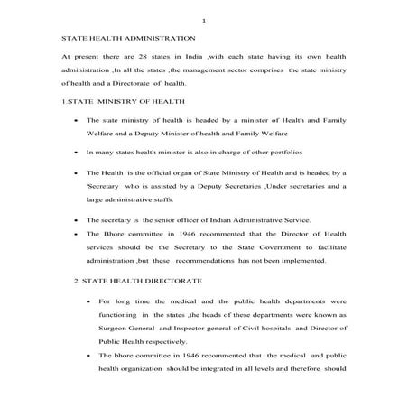 State health administration