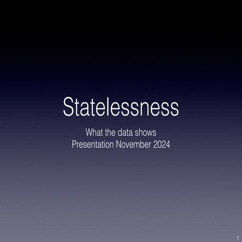 Canadian Statelessless Self-Reported and Operational Data 2024