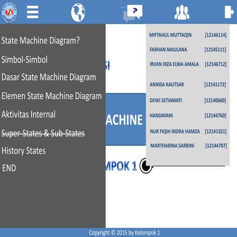 Tugas State machine diagram - Slide