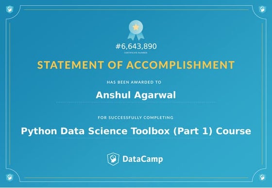Python Data Science Toolbox (Part 1) Course | PPT