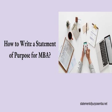 How to Write a Statement of Purpose for MBA?