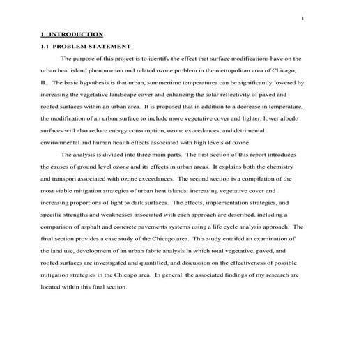 Statement of the problem