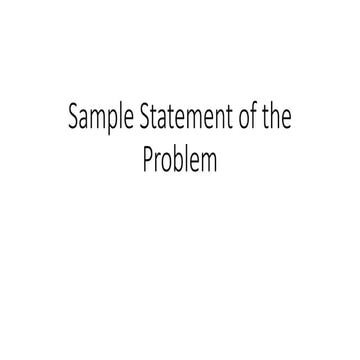 Statement of the problem 1 | PPT