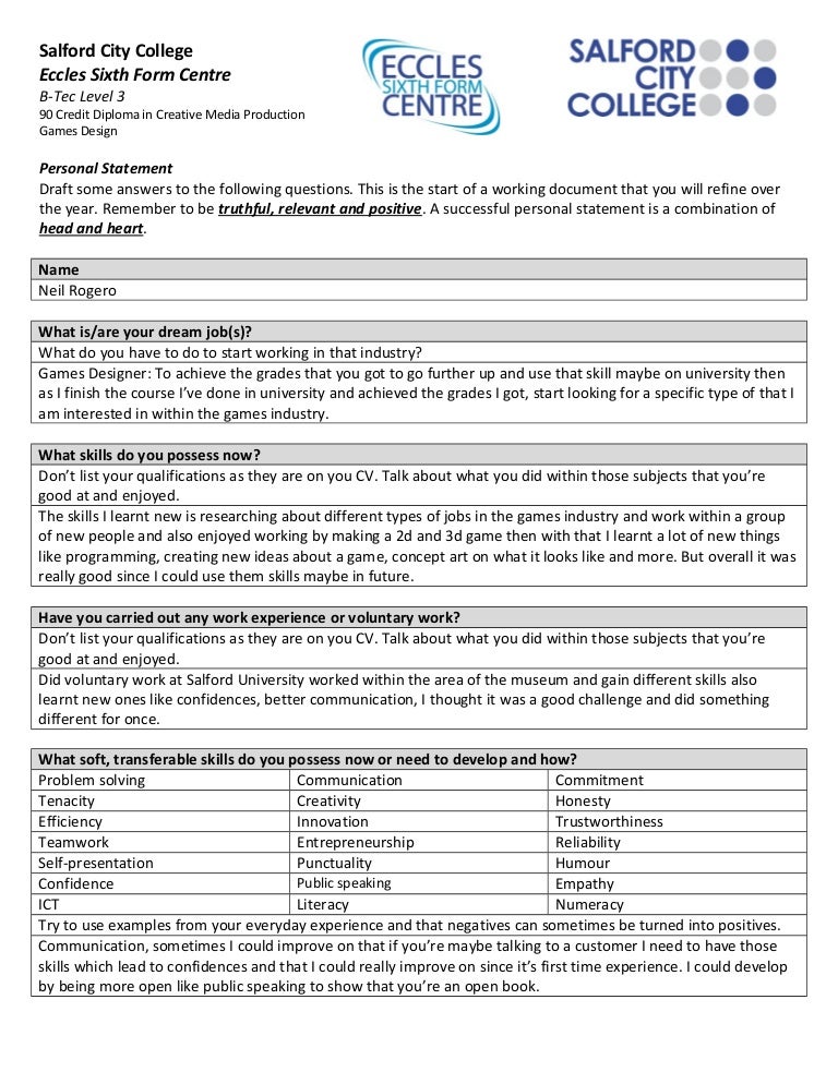 Statement template