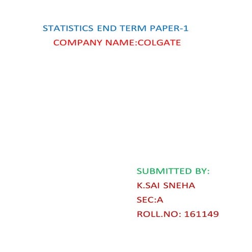 Stat end term- colgate