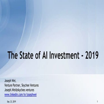 State of ai investment   2019 