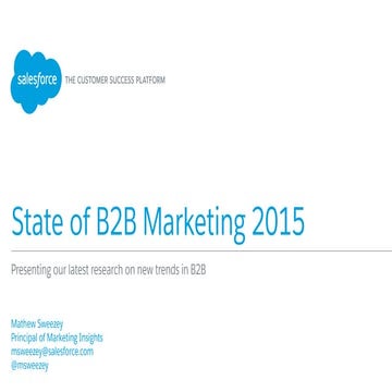 State of B2B Marketing 2015