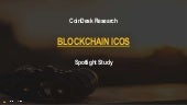 CoinDesk Research Blockchain ICOs Spotlight Study