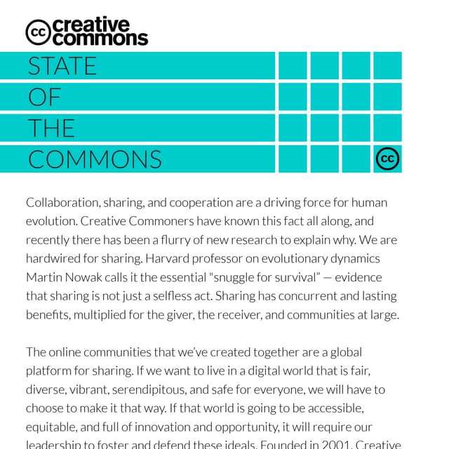 State of Creative Commons 2015