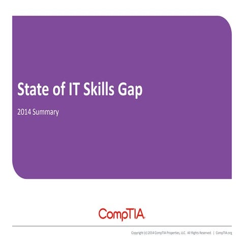 State of IT Skills Gap 2014 Summary