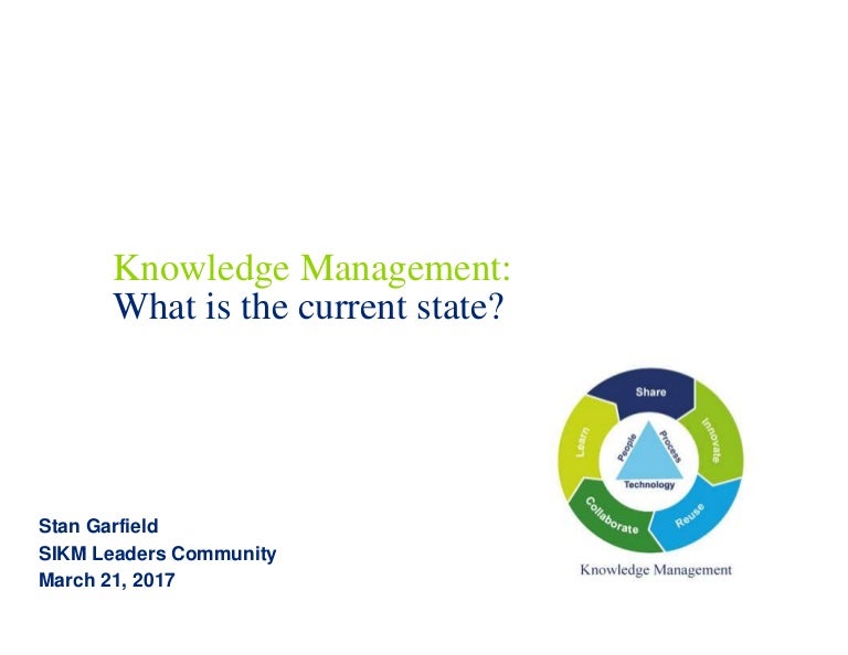 State of knowledge management