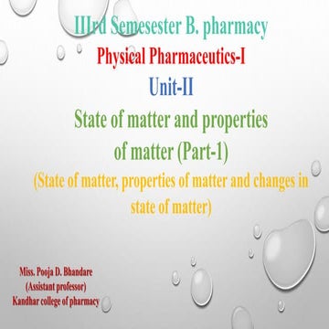 State of matter and properties of matter(part 1)