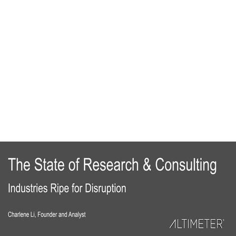 State of Research and Consulting