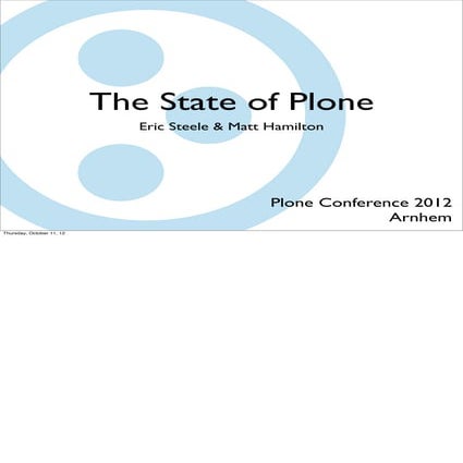 The State of Plone – Plone Conference 2012