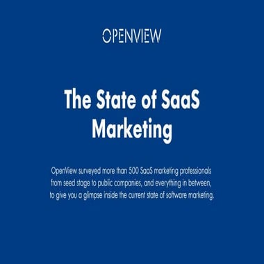 State of SaaS Marketing