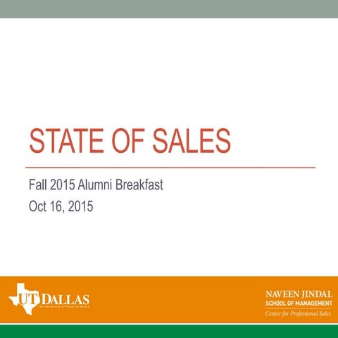 State Of Sales Fall 2015