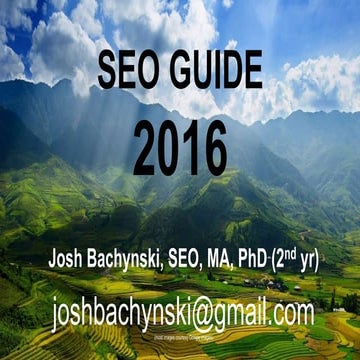 State of seo 2016  by  Josh Bachynski