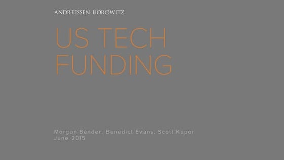 U.S. Technology Funding -- What's Going On? 