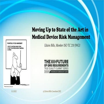 Moving up to the State of the Art in Risk Management