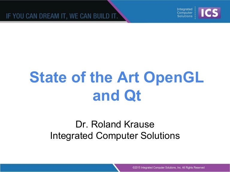 State Of The Art Opengl And Qt