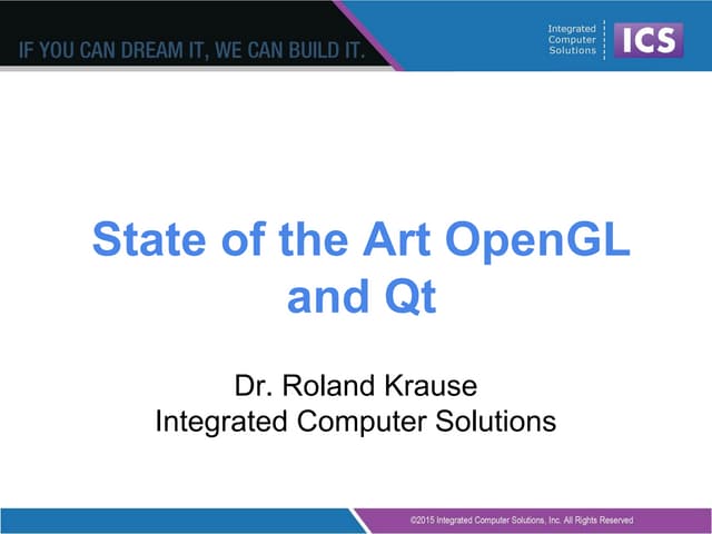 State of the Art OpenGL and Qt