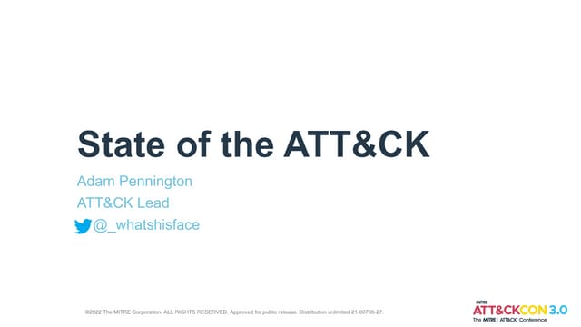 State of the ATT&CK
